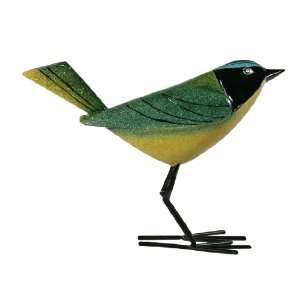 Green Jay Bird Shelf Decor