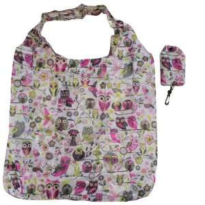 Trendy Sturdy Foldable Shopping Tote Bag   Owls  Kitchen 