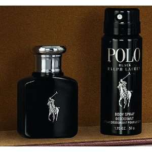 Ralph Lauren Polo Black 1.36 oz / 40 ml edt Spray And 1.75 