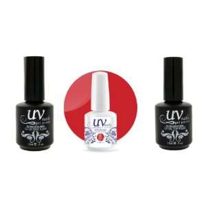 UV Nails Soak Off Gel Polish Love Bug #202+Base & Top Coat+Aviva Nail 