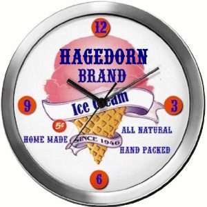  HAGEDORN 14 Inch Ice Cream Metal Clock Quartz Movement 