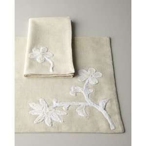  Four Floral Embroidered Place Mats