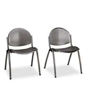  Echo Stack Chairs, Perforated Seat/Back, Powder Coated 