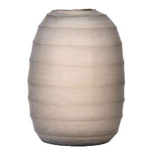   Donna Karan Artisan Glass, Icicle, Carved Large Vase