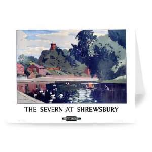  Severn at Shrewsbury   British Railways   Greeting Card (Pack of 2 