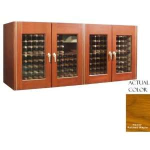   Cellar Credenza   Glass Doors / Honey Rubbed Maple Cabinet Appliances