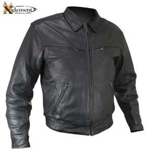    Xelement Premium Cowhide Motorcycle Bomber Jacket Automotive