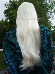 HALF WIG HAIRPIECE PLATINUM BLONDE EXTRA LONG MATCH YOUR OWN HAIR OVER 