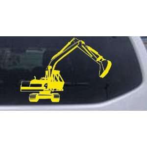Yellow 14in X 19.8in    Track Hoe Excavator Construction Business Car 