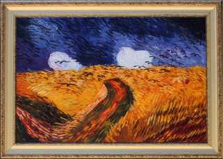 24x36 Framed Canvas Oil Painting VAN GOGH Wheat Crows  