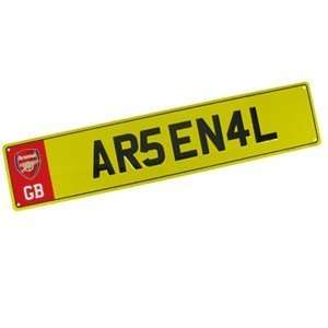 Arsenal Metal Number Plate Sign 