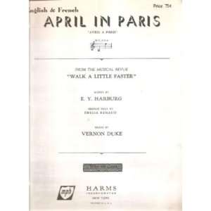  Sheet Music April In Paris Emilia Renaud 195 Everything 