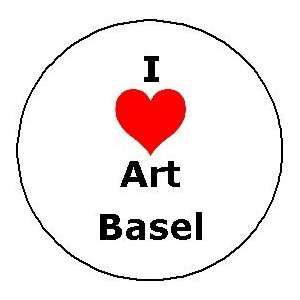  I Love ART BASEL Pinback Button Heart Pin 1.25 Miami 