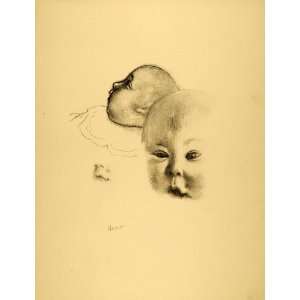  Portrait Babies Children Leon Bakst Study Heads Figure Art Drawing 