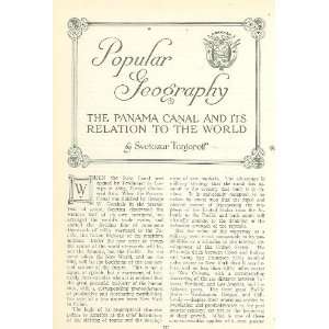  1914 Maps Geography of Panama Canal & Relation to World 