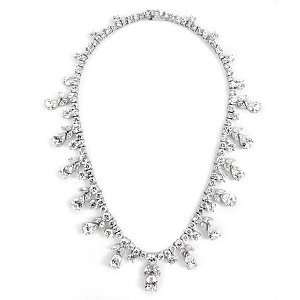  Emitations Harumis Fancy Pear And Round Cut CZ Necklace 