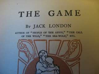 1905 JACK LONDON THE GAME 1ST ED   W/ METRO MAG STAMP  