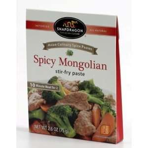 Snapdragon Stir Fry Paste, Spicy Mongolian, 2.6 Ounce (Pack of 6 