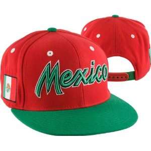 Mexico Soccer Scarlet/Green Headliner Snapback Adjustable Hat