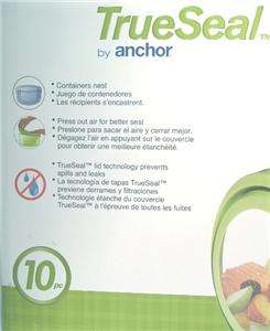 10 pc anchor hocking true seal storage set