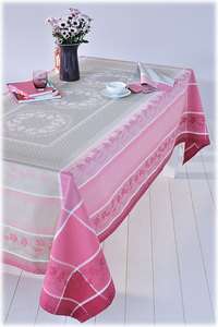   THIEBAUT STAIN RESISTANT FRENCH TABLE LINENS/ROSES ANCIENNES  
