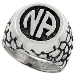 Sterling Silver NA Narcotics Anonymous Recovery Ring (Available in 