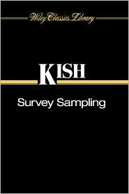 Survey Sampling, (0471109495), Leslie Kish, Textbooks   