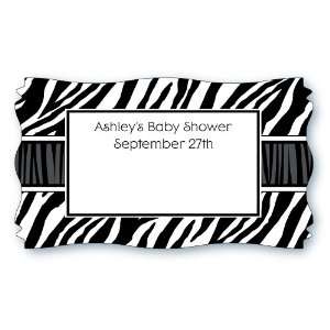   Zebra   Set of 8 Personalized Baby Shower Name Tag Stickers Toys