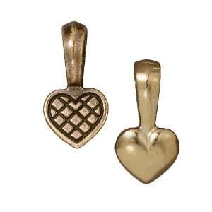  Brass Oxide Finish Lead Free Pewter Stone Mounting Heart 