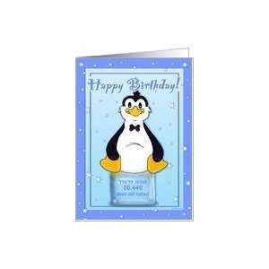   56th Birthday   Penguin on Ice Cool Birthday Facts Card Toys & Games