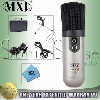 MXL Studio One 1 USB Microphone Red Dot Desktop Recording Kit Extended 