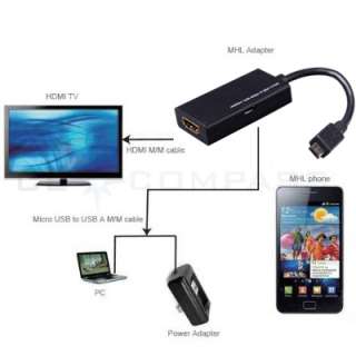 MHL Micro USB to HDMI HD Adapter Cable for HTC EVO 3D Sensation Flyer 