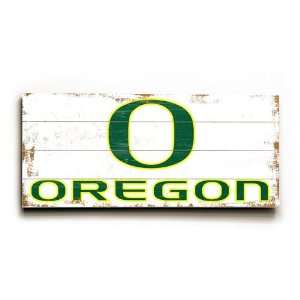  University Of Oregon O Wood Sign (10 X 24) Sports 