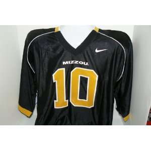 NCAA University of Missouri Mizzou Tigers Number 10 Black Jersey Size 