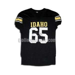  Black No. 65 Game Used Idaho Russell Football Jersey (SIZE 