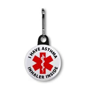 ASTHMA INHALER INSIDE Medical Alert 1 Zipper Pull Charms
