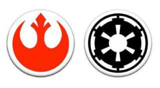 Star Wars Rebel/Imperial Logo 1 Pin Button Badges  