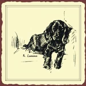  Black Lab Dog Sketch Vintage Metal Animal Retro Tin Sign 
