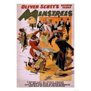  Oliver Scotts Refined Negro Minstrels Theatre Poster 