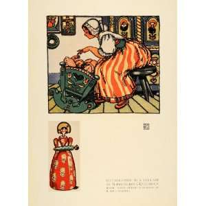 1920 Print Lullaby Sing Melody Mother Baby Illustration   Original 