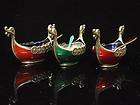 1960S MADE NORWEGIAN SILVER VIKING BOAT SPACE CONTAINE