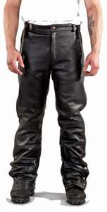   Leather Lined Chap Pants w/ Side Zipper and 2 Snap Closures at Ankles
