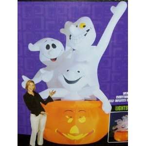   11ft Airblown Inflatable Halloween 3 Ghosts in Pumpkin
