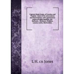   Hickman, Hoskins, Latane, Lewis, Meriwether, L H. cn Jones Books