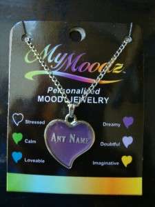 CUSTOMIZED GIRLS MOOD HEART PENDANT W/ NECKLACE   COOL  