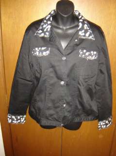 ANNABELL Womens Button Down Jacket Size Large  