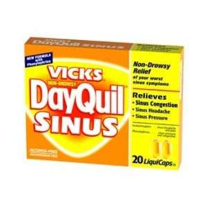  Vicks DayQuil Non Drowsy Sinus Relief LiquiCaps   20 ea 