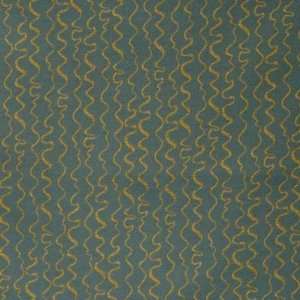  Hubble Aqua Gold Indoor Upholstery Fabric Arts, Crafts 