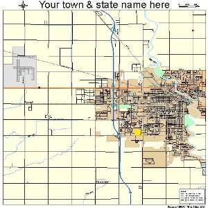  Street & Road Map of Grand Forks, North Dakota ND 