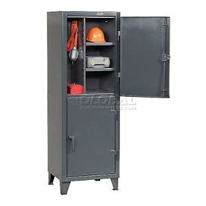 Strong Hold® Personnel Locker Double Tier 26x24x78 2 Doors Assembled 